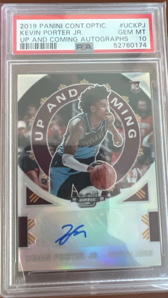 2019 panini contenders optic PSA 10 Kevin porter jr up and coming autographs