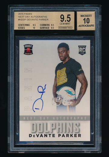 Devante Parker 2015 Panini Next Day Auto RC SP BGS 9.5/10 Pop 3