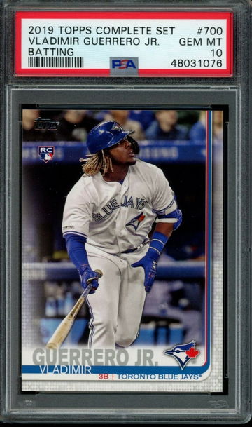 2019 Topps Vladimir Guerrero Jr. Complete Set Rookie #700 PSA 10 Batting