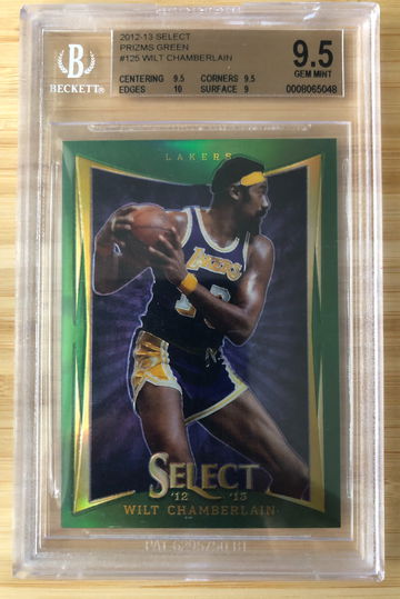 Wilt Chamberlain 2012 Select Prizms Green BGS 9.5 