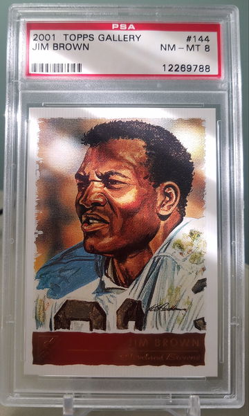 Jim Brown 2001 Topps Gallery PSA 8
