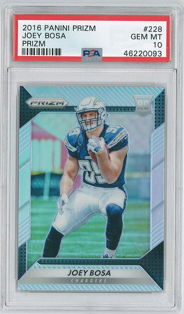 2016 Panini Prizm Joey Bosa #228 Silver Prizm Rookie PSA 10 Chargers