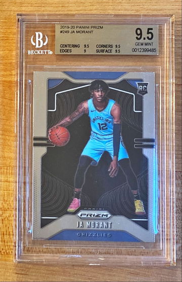 2019-20 Panini Prizm #249 Ja Morant BGS 9.5 Gem Mint min gem