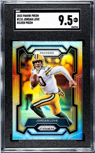 2023 Panini Prizm #110 Jordan Love Silver Prizm SGC 9.5