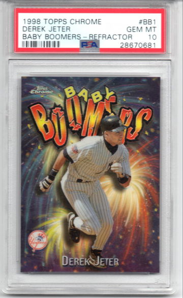 1998 Topps Chrome Derek Jeter Baby Boomer Refractor PSA 10