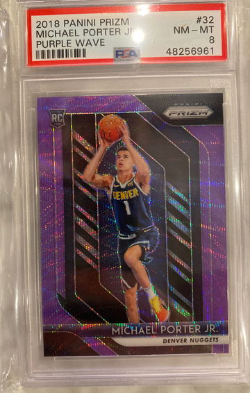 Micheal Porter Jr. Prizm Purple Wave PSA 8