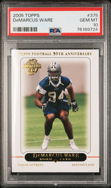 2005 Topps #375 DeMarcus Ware PSA Gem Mint 10
