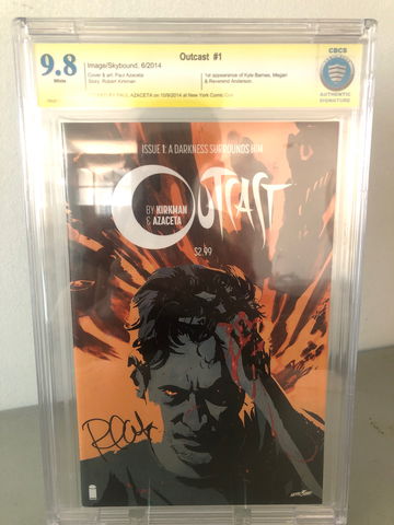 Outcast #1 CBCS 9.8 Signed Paul Azaceta 1st appearance of Kyle Barnes Megan & Reverend Anderson