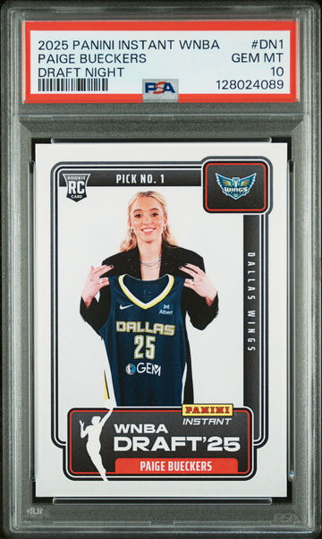 2025 Panini Instant WNBA Draft Night Paige Bueckers #DN-1 /67412 /1 PSA 10