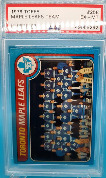 1979 TOPPS HOCKEY #256 MAPLE LEAFS TEAM PSA 6
