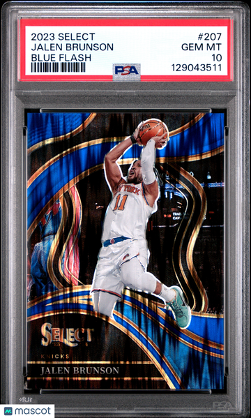 2023 Panini Select Jalen Brunson #207 Blue Flash PSA 10