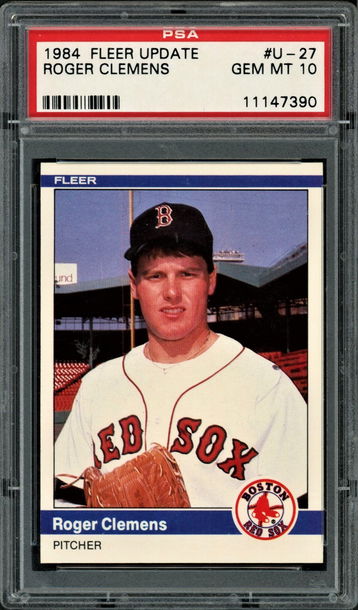 1984 Fleer Update #27   Roger Clemens   RC   PSA 10   Red Sox