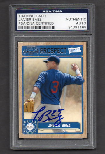 Javier Baez Signed Autographed 2011 Contenders #13 RC PSA DNA COA