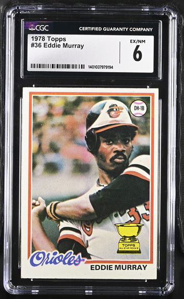 1978 TOPPS EDDIE MURRAY #36 CGC 6 BS.B2.27