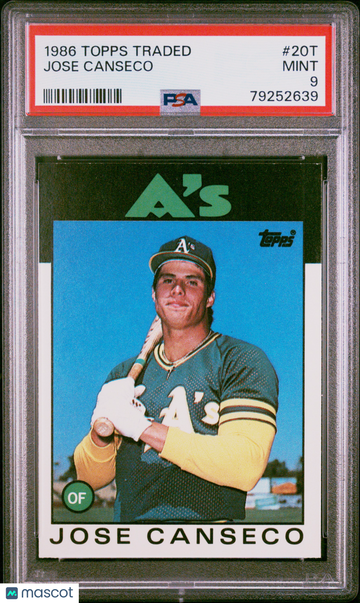 1986 Topps Traded Jose Canseco #20T PSA 9