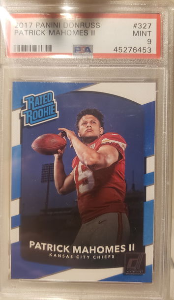 Patrick mahomes 2017 Donruss Psa 9