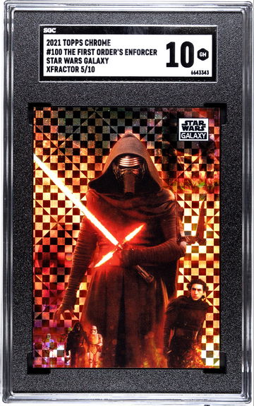 The First Order’s Enforcer - 2021 Star Wars Galaxy Chrome #100 Xfractor/10 SGC 10