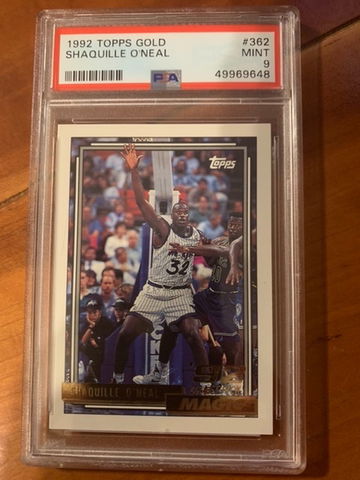 Shaquille O’Neal 1992 Topps Gold Psa 9