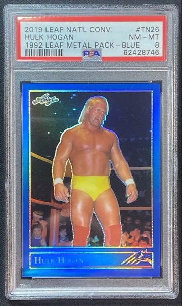 Hulk Hogan Leaf Nat'l Conv. Metal Pack BLUE #TN26 PSA 8 #'d /20 ONLY ONE GRADED