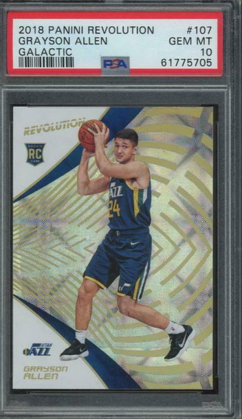 2018-19 Grayson Allen Rookie RC Galactic SSP Panini Revolution #107 PSA 10 Pop 3