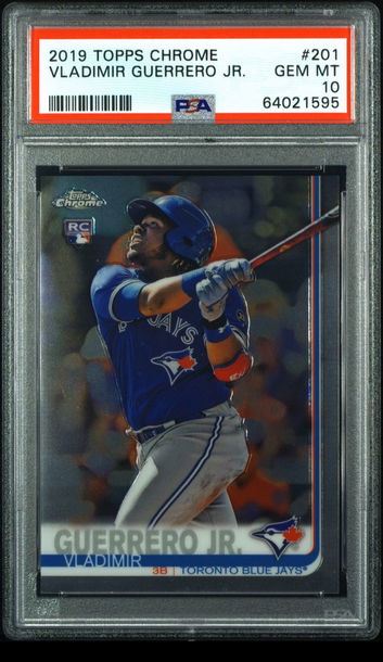 💎🧨 2019 Topps Chrome Vladimir Guerrero Jr. ROOKIE RC #201 PSA 10 GEM MINT ⚾️🦁