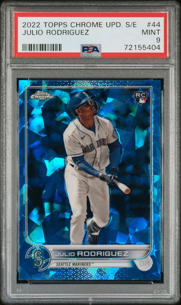 Psa 9 2022 topps chrome update sapphire julio Rodriguez rc