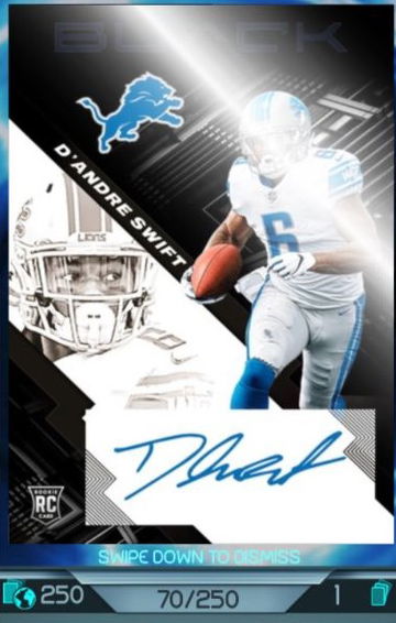 Panini Blitz Black D'Andre Swift /250