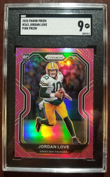 2020 Panini Prizm Jordan Love Pink Prizm SGC 9