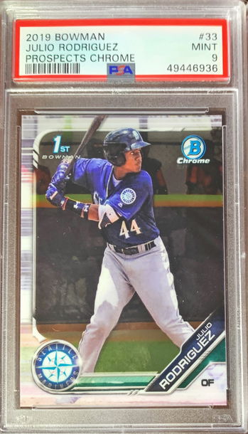 2019 Bowman Julio Rodriguez Chrome PSA 9