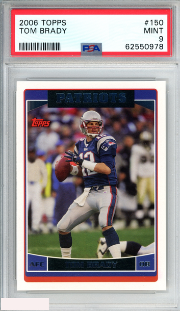 2006 TOPPS TOM BRADY #150 NEW ENGLAND PATRIOTS PSA 9 MINT