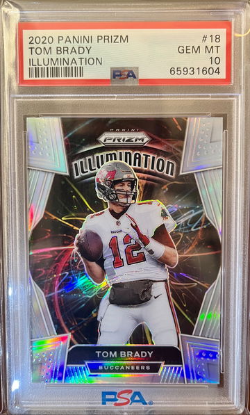 Tom Brady 2020 Illumination SILVER PRIZM Refractor #18 - SSP Case Hit PSA 10 🔥