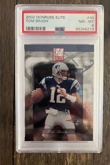 2002 Donruss Elite Brady PSA 8