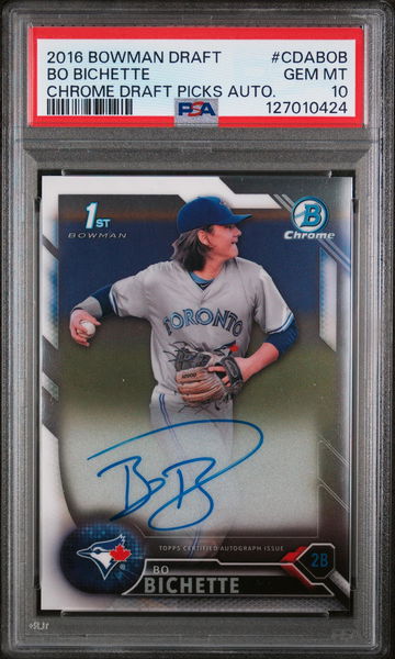 2016 Bowman Draft Chrome Autograph Bo Bichette #CDABOB PSA 10