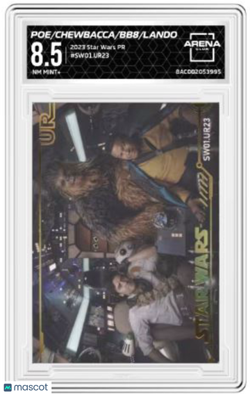2023 Star Wars PR Poe/Chewbacca/BB8/Lando #SW01.UR23 Arena Club 8.5