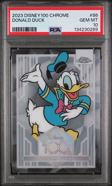 2023 Topps Chrome Disney100 Donald Duck #86 PSA 10