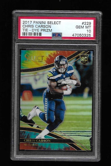 2017 PANINI SELECT CHRIS CARSON TIE DYE PRIZM #229