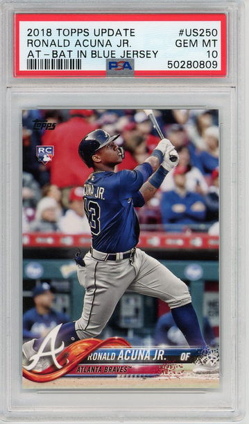 2018 Topps Update 250 Ronald Acuna Jr PSA 10 Rookie RC
