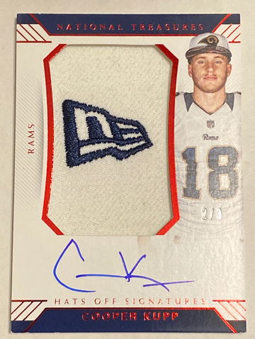 Cooper Kupp 2017 National Treasures Hats Off Rookie Auto Autograph Patch /3