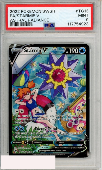 2022 POKEMON SWORD SHIELD ASTRAL RADIANCE FA STARMIE V #TG13 PSA 9