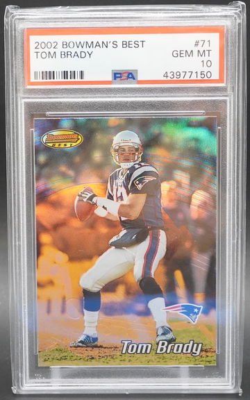 2002 Bowman's Best #71 Tom Brady PSA 10