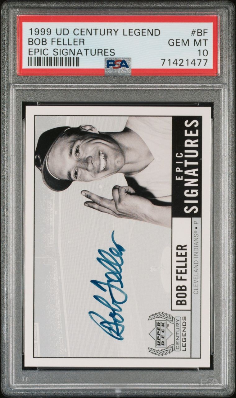 1999 Upper Deck Century Legends Epic Signatures Bob Feller