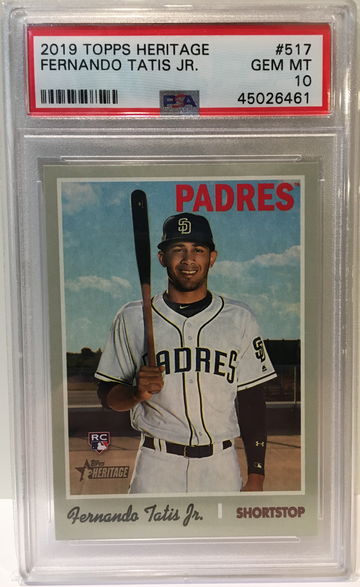 2019 Topps Heritage Fernando Tatis Jr Rookie RC #517 PSA 10 Padres
