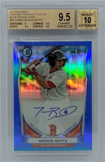 2014 Bowman Chrome Mookie Betts blue /150