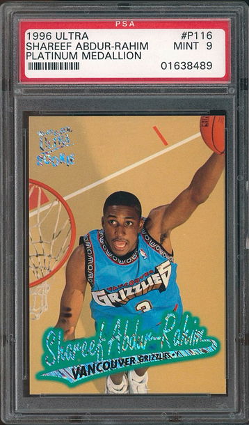 1996-97 Fleer Ultra Platinum Medallion Shareef Abdur-Rahim RC #P116 PSA 9 MINT