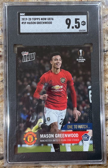 2019-20 Topps NOW UEFA #59 Mason Greenwood RC - SGC 9.5 