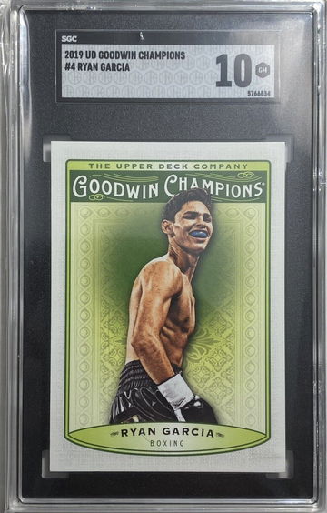 RYAN GARCIA ROOKIE GEM MINT SGC 10 2019 UPPER DECK GOODWIN CHAMPIONS #4 USA