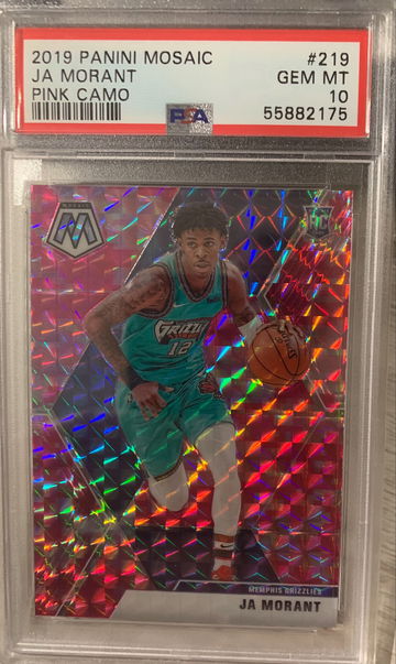 2019 Panini Mosaic Ja Morant Pink Camo PSA 10