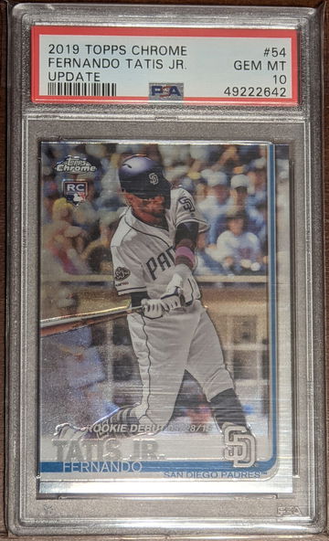 2019 Topps Chrome Update Fernando Tatis Jr. RC PSA 10