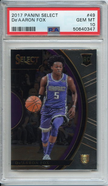 De'Aaron Fox Select Rookie PSA 10 NEP 347