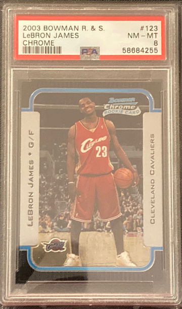 2003-04 Bowman Chrome Lebron James PSA 8 NM-MT Rookie RC #123